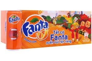 Thùng 24 lon nước ngọt Fanta hương cam 330ml