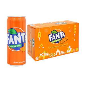 Thùng 24 lon nước ngọt Fanta hương cam 330ml