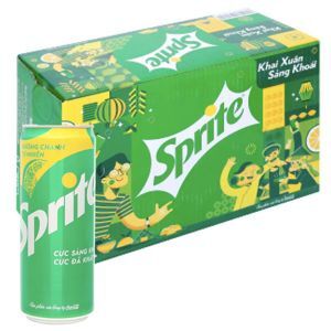Thùng 24 lon nước ngọt Sprite hương chanh 330ml