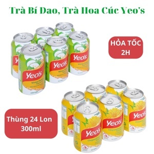 Thùng 24 lon nước sương sáo Yeo's 300ml