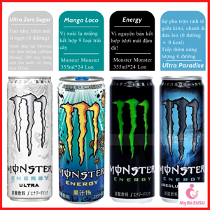 Thùng 24 lon nước tăng lực Monster Energy Ultra 355ml