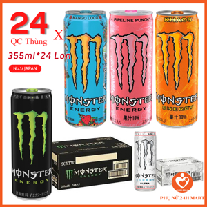 Thùng 24 lon nước tăng lực Monster Energy 355ml