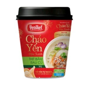 Thùng 24 ly cháo yến Yến Việt đậu xanh thịt bằm 50g