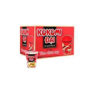 Thùng 24 ly mì Kokomi Đại tôm chua cay 65g