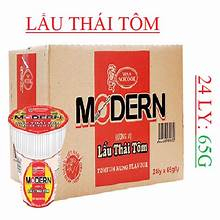 Thùng 24 ly mì Modern lẩu Thái tôm 65g