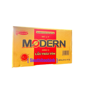 Thùng 24 ly mì Modern lẩu Thái tôm 65g
