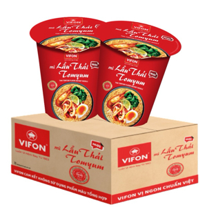 Thùng 24 ly mì ngon ngon lẩu thái Tomyum Vifon 60g/ly