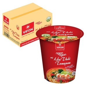 Thùng 24 ly mì ngon ngon lẩu thái Tomyum Vifon 60g/ly