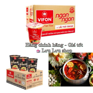 Thùng 24 ly mì ngon ngon lẩu thái Tomyum Vifon 60g/ly