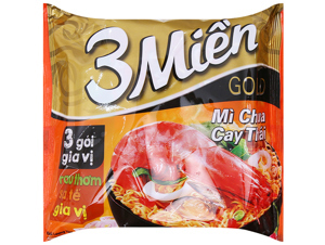 Thùng 30 gói mì 3 Miền Gold chua cay Thái 75g