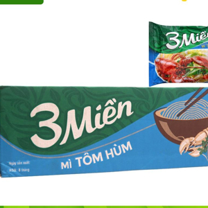 Thùng 30 gói mì 3 Miền tôm hùm 65g
