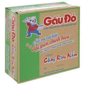 Thùng 30 gói mì Gấu Đỏ chay rau nấm 62gr