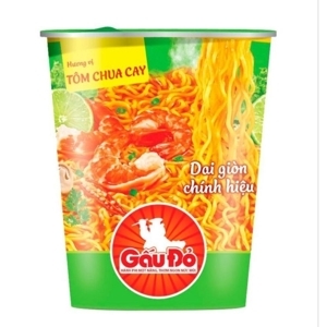 Thùng 30 gói mì Gấu Đỏ tôm chua cay 65g