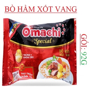 Thùng 30 gói Mì khoai tây Omachi Special bò hầm xốt vang 92g