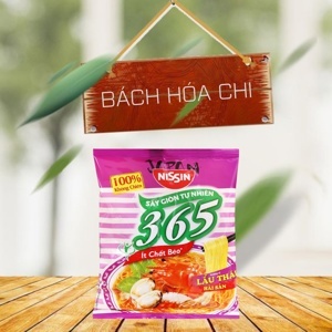 Thùng 30 gói mì không chiên Nissin 365 lẩu Thái hải sản 68g