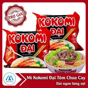 Thùng 30 gói mì Kokomi Đại tôm chua cay 75g