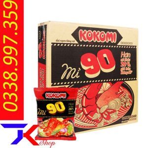 Thùng 30 gói mì Kokomi Đại vị tôm chua cay thường ngày 90g