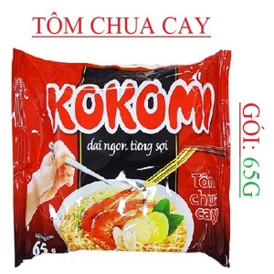 Thùng 30 gói mì Kokomi tôm chua cay 65g