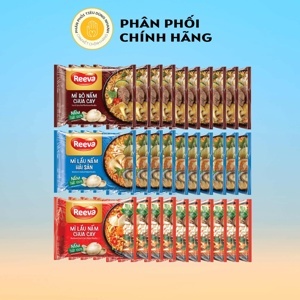 Thùng 30 gói mì Reeva lẩu nấm chua cay 85g