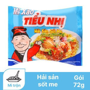 Thùng 30 gói mì xào Tiểu Nhị hải sản sốt me 72gr