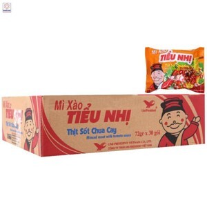 Thùng 30 gói mì xào Tiểu Nhị hải sản sốt me 72gr