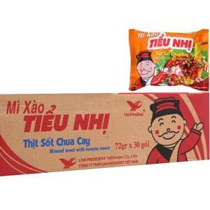 Thùng 30 Gói Mì Xào Tiểu Nhị Thịt Xốt Chua Cay 72Gr