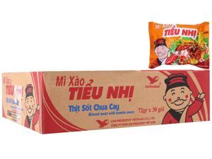 Thùng 30 Gói Mì Xào Tiểu Nhị Thịt Xốt Chua Cay 72Gr