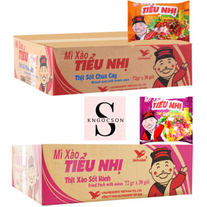 Thùng 30 Gói Mì Xào Tiểu Nhị Thịt Xốt Chua Cay 72Gr