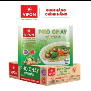 Thùng 30 gói phở chay rau nấm Vifon 65g