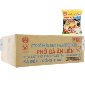 Thùng 30 gói phở gà ăn liền Bích Chi 60g