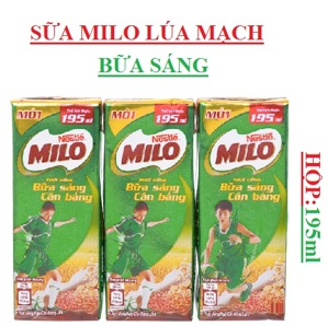 Thùng 30 hộp thức uống ngũ cốc Milo Bữa sáng cân bằng 195ml