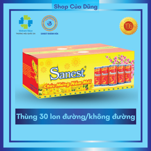 Thùng 30 lon nước yến sào Khánh Hòa không đường 190ml