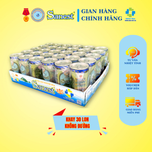 Thùng 30 lon nước yến sào Khánh Hòa không đường 190ml