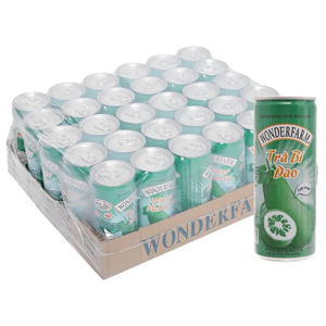 Thùng 30 lon trà bí đao Wonderfarm 240ml