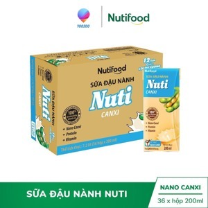 Thùng 36 bịch sữa đậu nành Nuti nguyên chất 200ml