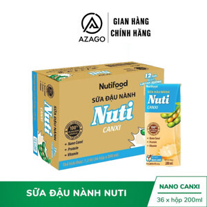 Thùng 36 bịch sữa đậu nành Nuti Canxi 200ml