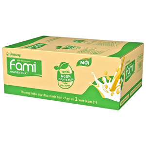 Thùng 40 bịch sữa đậu nành nguyên chất Fami 200ml