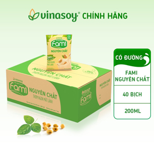 Thùng 40 bịch sữa đậu nành nguyên chất Fami 200ml