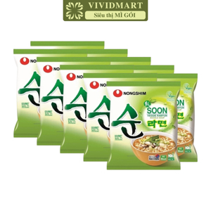 Thùng 40 gói mì chay Nongshim Soon Veggie Ramyun 112g