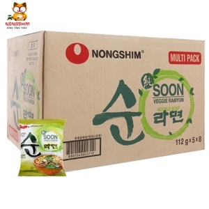 Thùng 40 gói mì chay Nongshim Soon Veggie Ramyun 112g