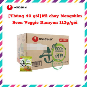 Thùng 40 gói mì chay Nongshim Soon Veggie Ramyun 112g