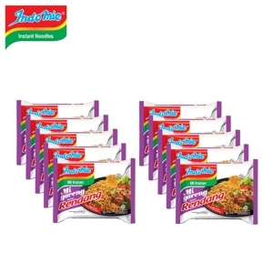 Thùng 40 gói mì xào khô Indomie Goreng Rendang vị bò cay 91g