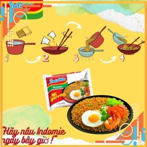 Thùng 40 gói mì xào khô Indomie Goreng Rendang vị cay nồng 79g