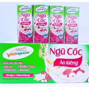 Thùng 40 hộp thức uống ngũ cốc ăn kiêng Việt Ngũ Cốc 180ml