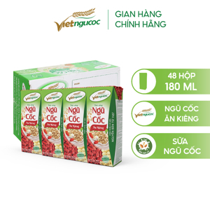 Thùng 40 hộp thức uống ngũ cốc ăn kiêng Việt Ngũ Cốc 180ml