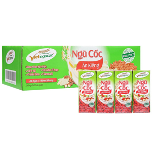 Thùng 40 hộp thức uống ngũ cốc ăn kiêng Việt Ngũ Cốc 180ml