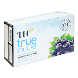 Thùng 48 chai sữa chua uống hương việt quất TH True Yogurt 180ml