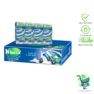 Thùng 48 hộp sữa chua uống bạc hà việt quất YoMost 170ml