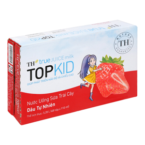 Thùng 48 hộp sữa chua uống hương dâu TH True Yogurt Top Kid 110ml