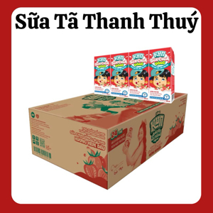 Thùng 48 hộp sữa chua uống hương kem dâu LiF Kun 180ml